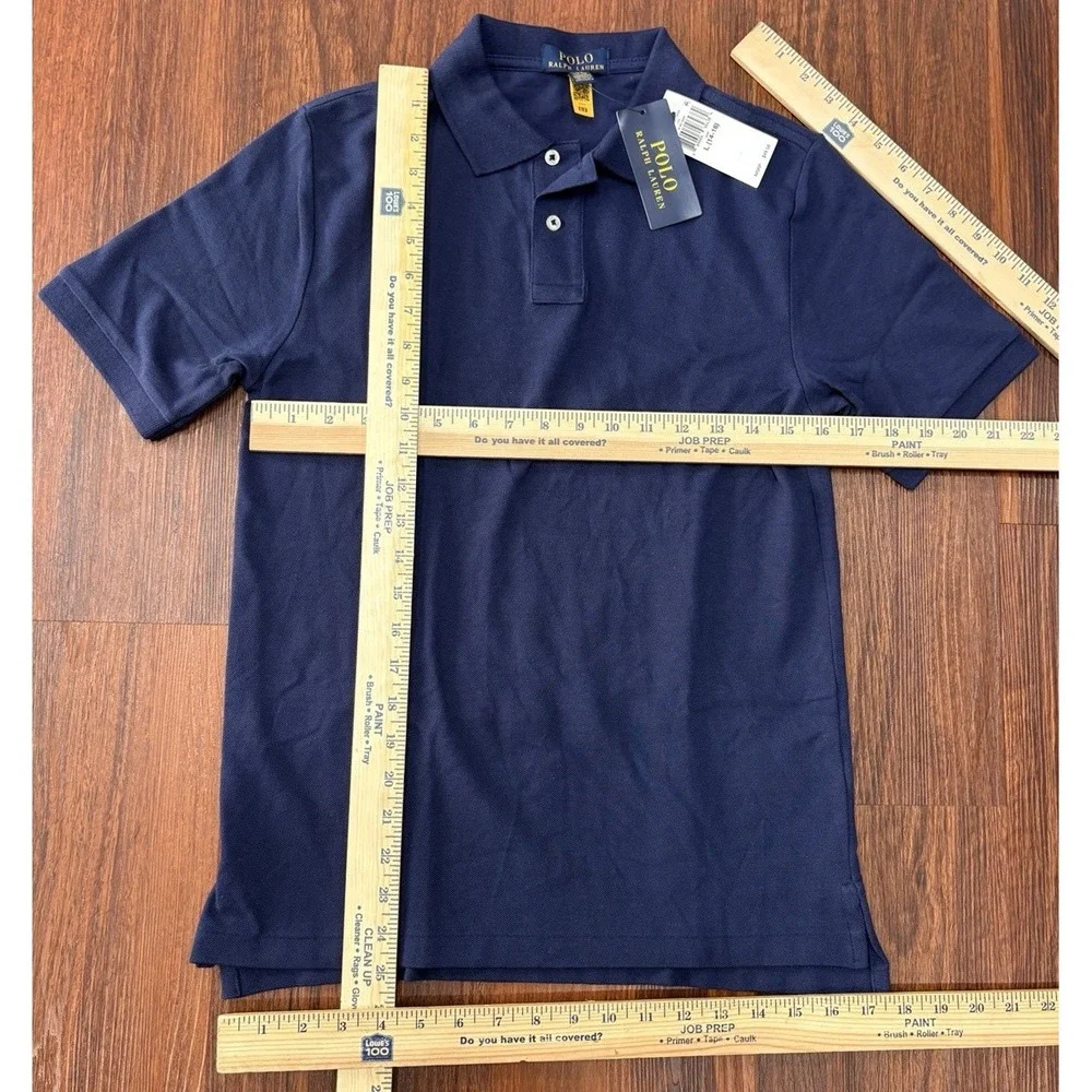 Ralph Lauren Classic Fit Blue Short Sleeve Polo Shirt Boy's Size Large 14-16